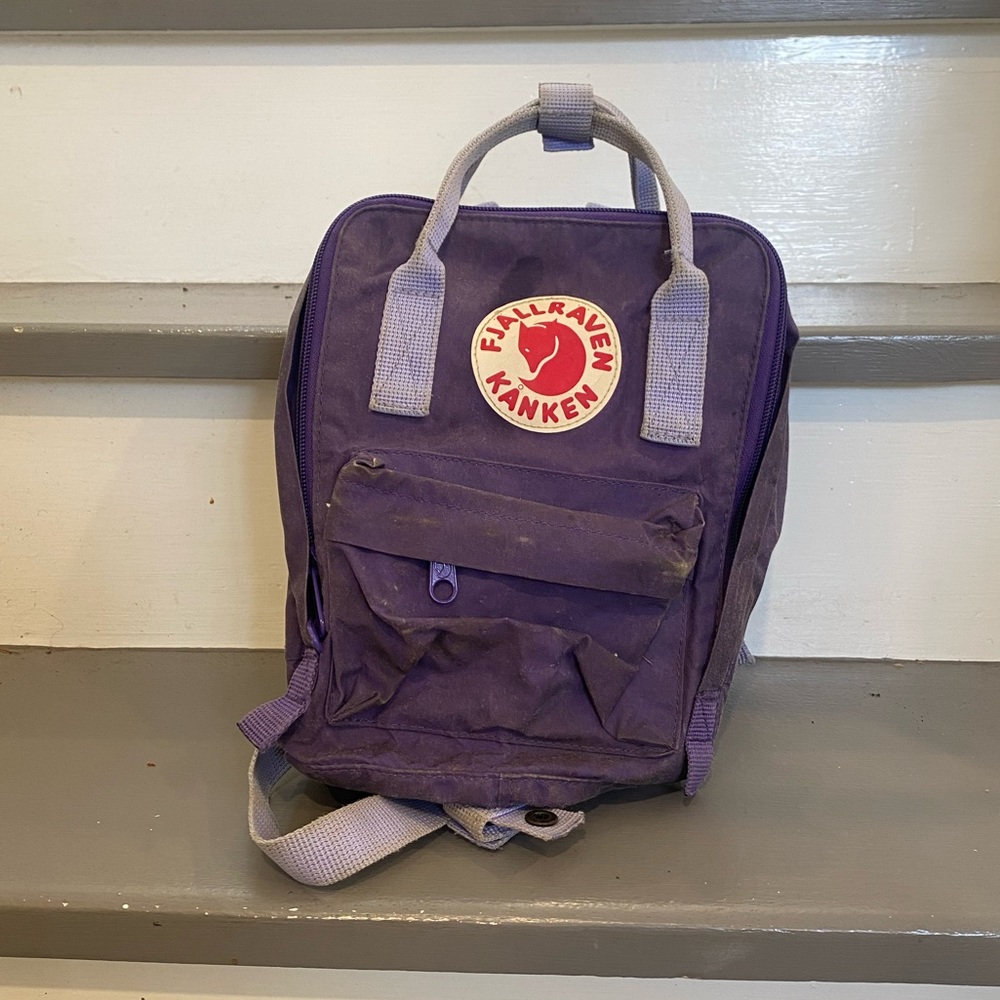 Purple Fjallraven mini Kanken